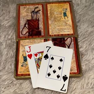 Golf-Themed Playing Cards Set vintage